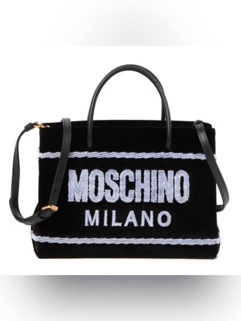 Moschino Couture Velvet handbag Signature 2019 runway collection Rare HTF